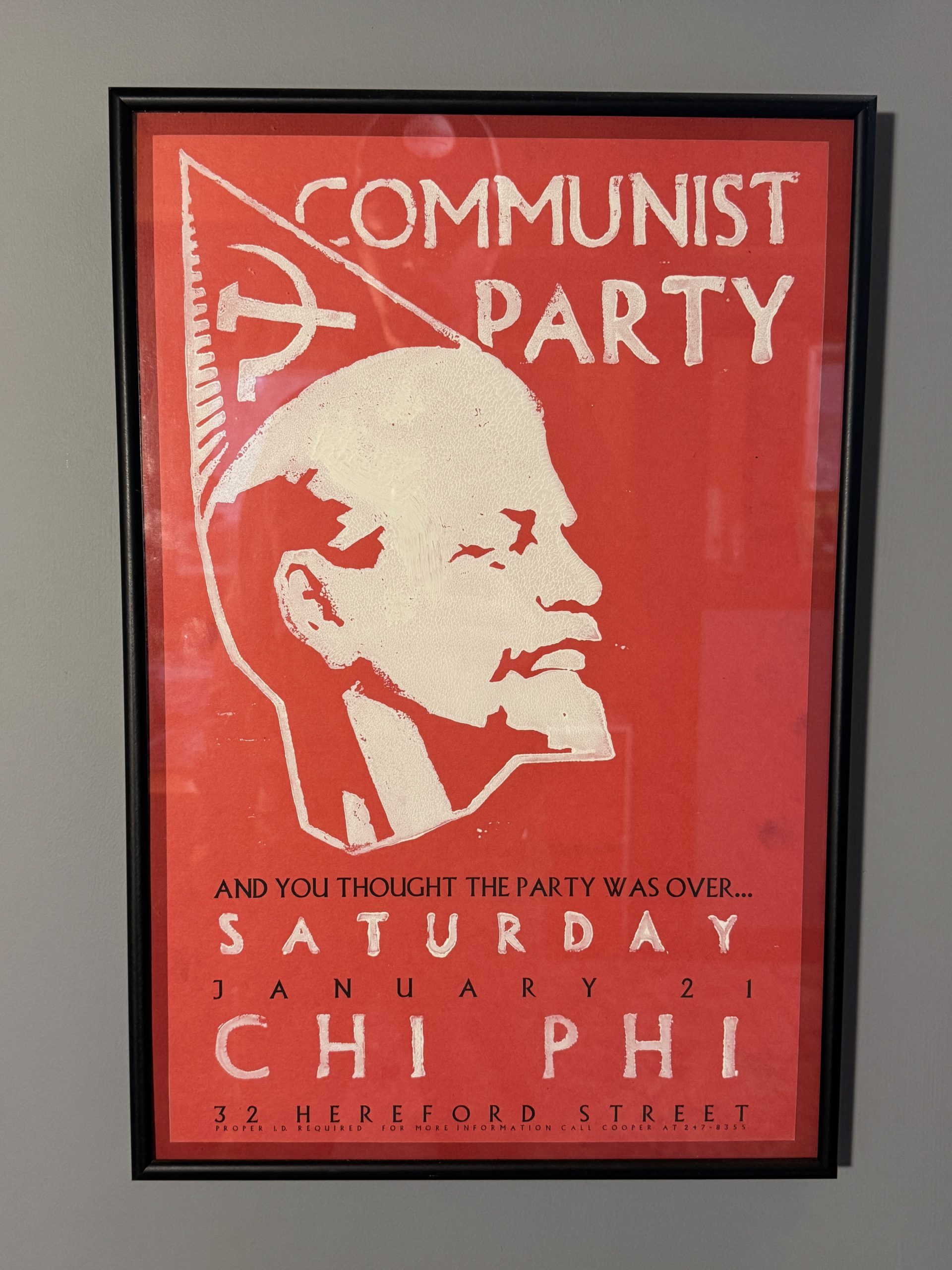 Chi Phi Harvard Fraternity Poster